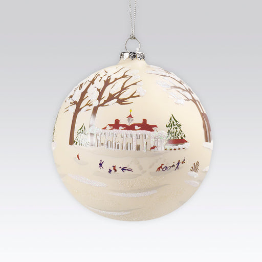 Winter Wonderland Mount Vernon Glass Ball Ornament - The Shops at Mount Vernon