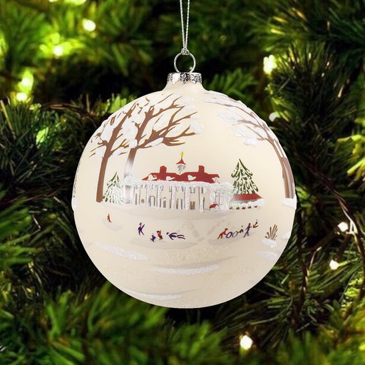 Winter Wonderland Mount Vernon Glass Ball Ornament - The Shops at Mount Vernon