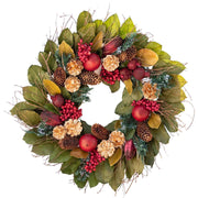 Wreath Golden Pinecone & Pomegranate - The Shops at Mount Vernon