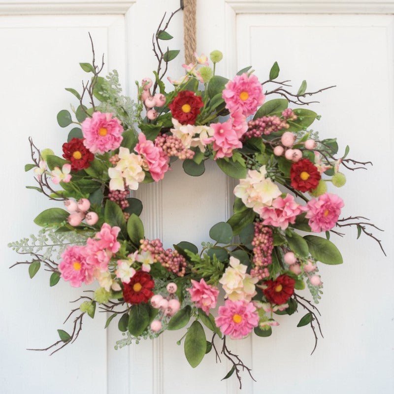 Wreath Mixed Floral 24in - The Shops at Mount Vernon