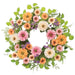Wreath Mixed Zinnia 24in - The Shops at Mount Vernon