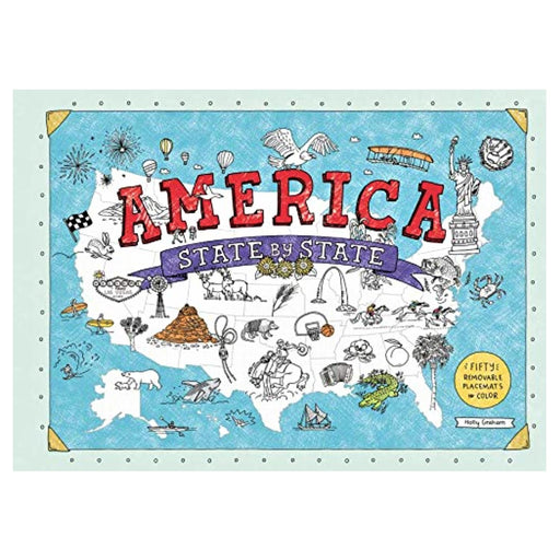 America State by State: Fifty Removable Placemats to Color - HARPER COLLINS PUBLISHERS - The Shops at Mount Vernon