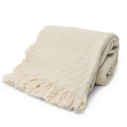 American Heart Throw in Natural Cotton - The Shops at Mount Vernon - The Shops at Mount Vernon