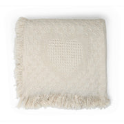 American Heart Throw in Natural Cotton - The Shops at Mount Vernon - The Shops at Mount Vernon