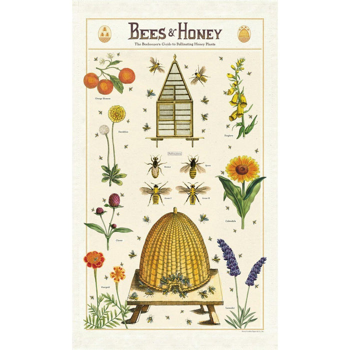 Bees & Honey Tea Towel - Cavallini Papers & Co. Inc - The Shops at Mount Vernon