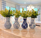 Blue and White Chinoiserie Bud Vase - Grand Millennial Bud Vase - The Shops at Mount Vernon