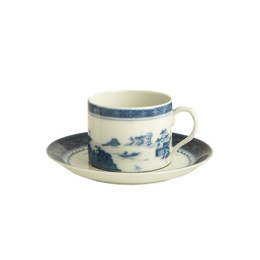 Blue Canton Can Cup and Saucer - The Shops at Mount Vernon - The Shops at Mount Vernon