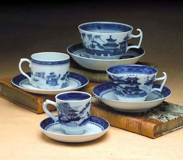 Blue Canton Large Cup and Sauc - 9076 - The Shops at Mount Vernon