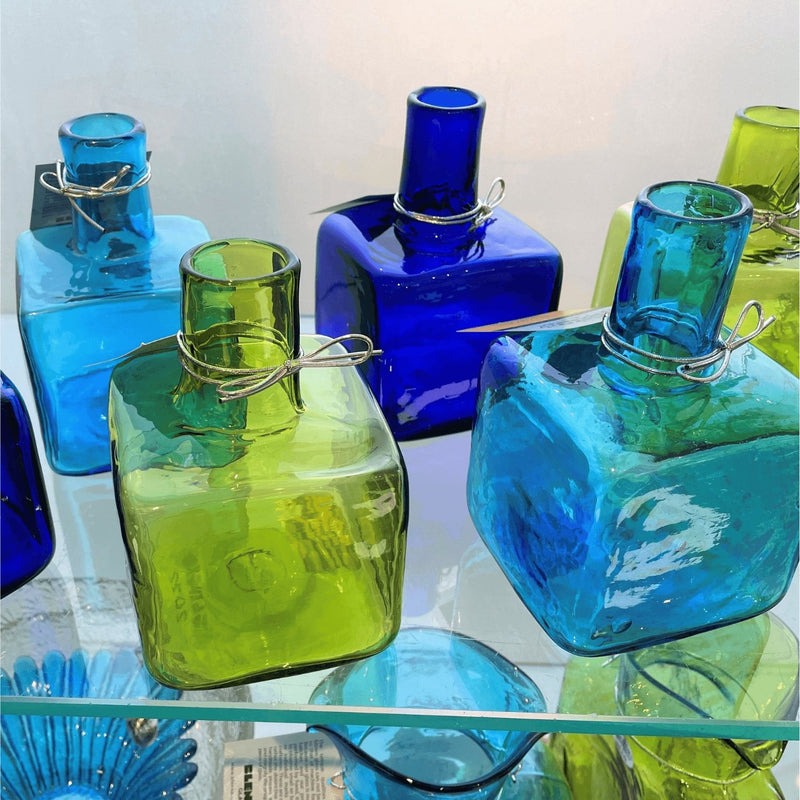 Cobalt Block Bud Vase - BLENKO GLASS COMPANY - The Shops at Mount Vernon