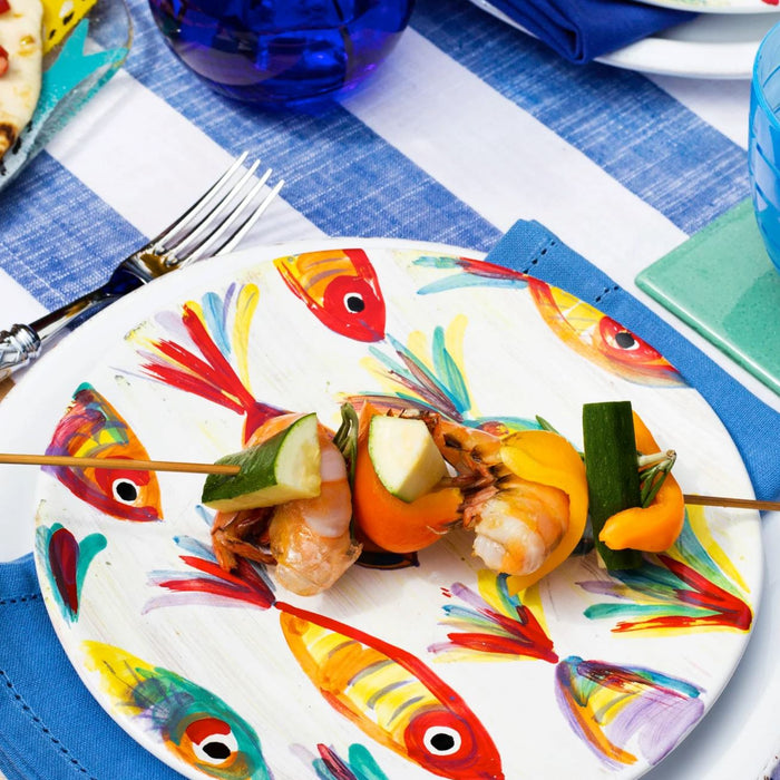 Colorful Fish Salad Plate - Made in Italy - Vietri - The Shops at Mount Vernon