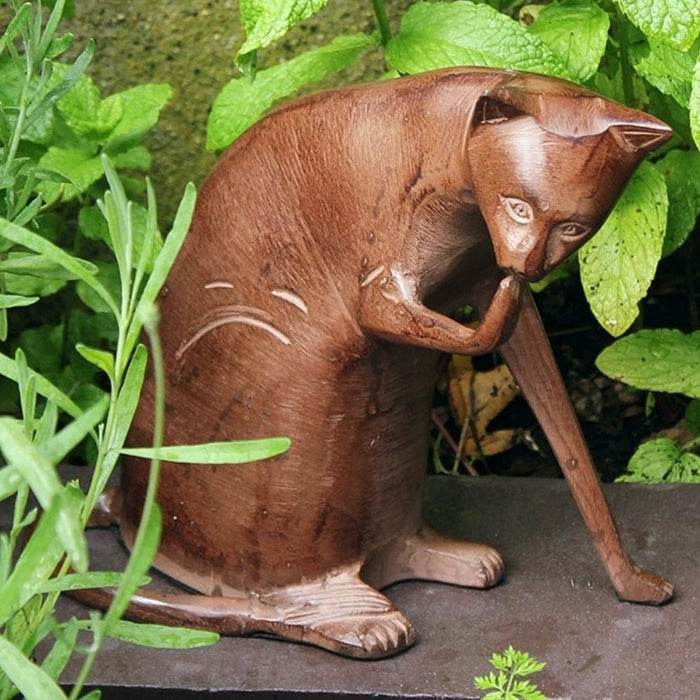 Coy Cat Garden Statue - Achla Designs - The Shops at Mount Vernon