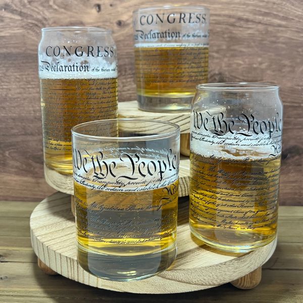 Declaration of Independence Rocks Glasses - The Shops at Mount Vernon