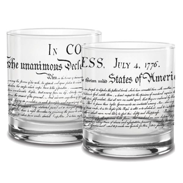 Declaration of Independence Rocks Glasses - The Shops at Mount Vernon