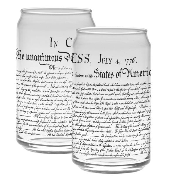 Declaration of Independence Tall Glassware - The Shops at Mount Vernon