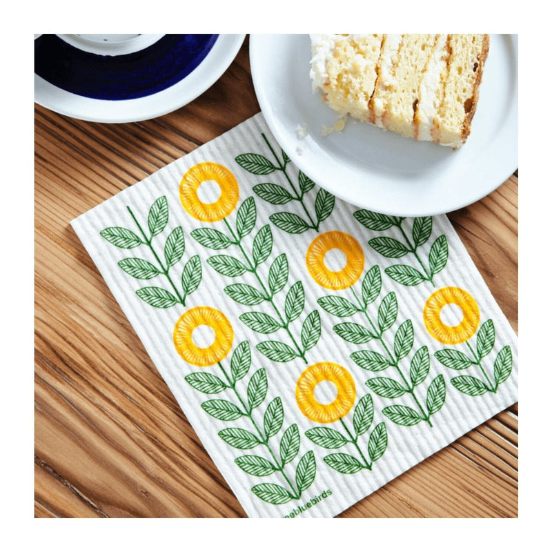 Eco-friendly Swedish Dishcloth - Sunflowers - THREE BLUEBIRDS - The Shops at Mount Vernon