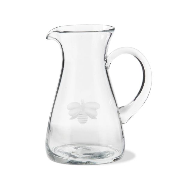 Etched Bee Glass Pitcher - The Shops at Mount Vernon