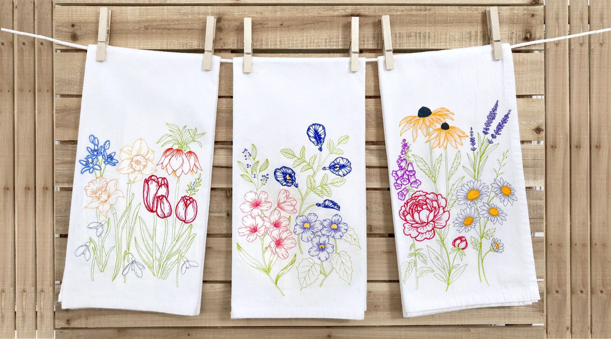 Floral Flower Sack Towels - Mount Vernon Exclusive - The Shops at Mount Vernon