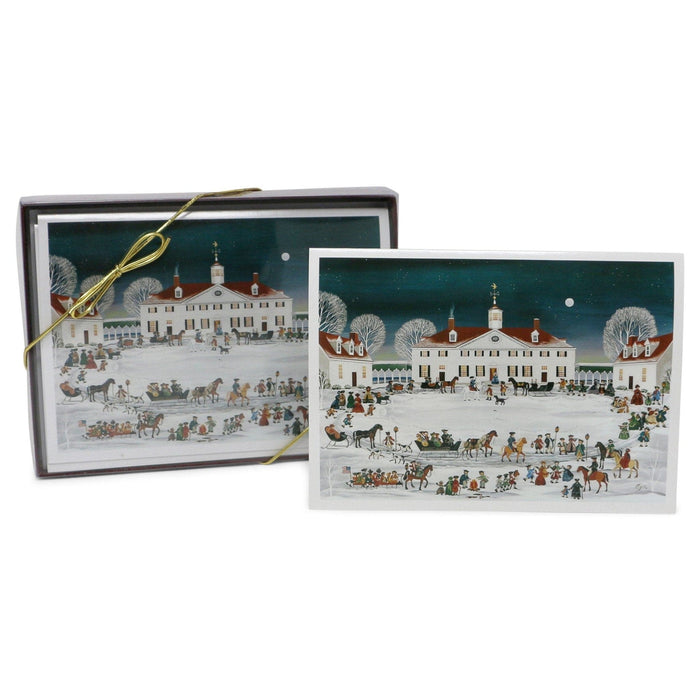 Folk Art Mount Vernon, West Front Christmas Cards - The Shops at Mount Vernon - The Shops at Mount Vernon