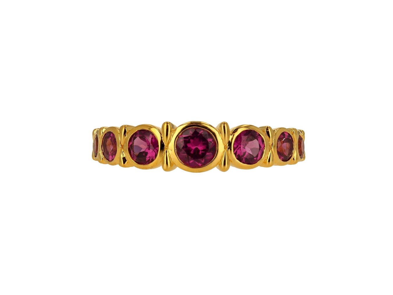 Garnet Rhodolite Bezel Set Ring - The Shops at Mount Vernon