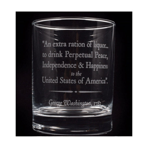 George Washington Quote Rocks Glass - DESIGN MASTER ASSOCIATES - The Shops at Mount Vernon