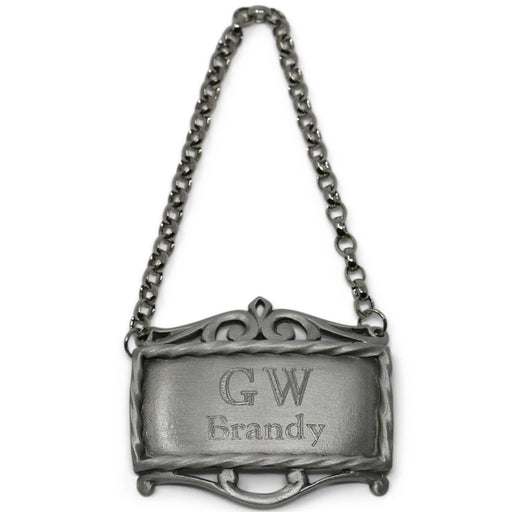 GW's Brandy Pewter Decanter Label - SALISBURY PEWTER - The Shops at Mount Vernon
