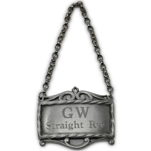 GW's Straight Whiskey Pewter Decanter Label - SALISBURY PEWTER - The Shops at Mount Vernon