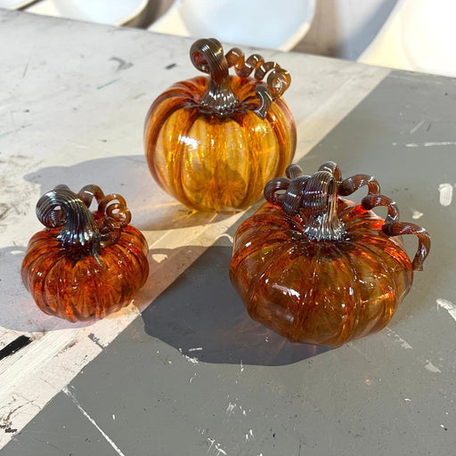 Harvest Glass Pumpkin - Assorted Sizes - The Shops at Mount Vernon