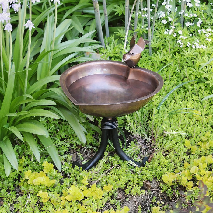 Heart Shaped Birdbath With Stand - Achla - The Shops at Mount Vernon