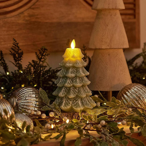 Luminara Christmas Tree Candle - Flicker Flame - The Shops at Mount Vernon