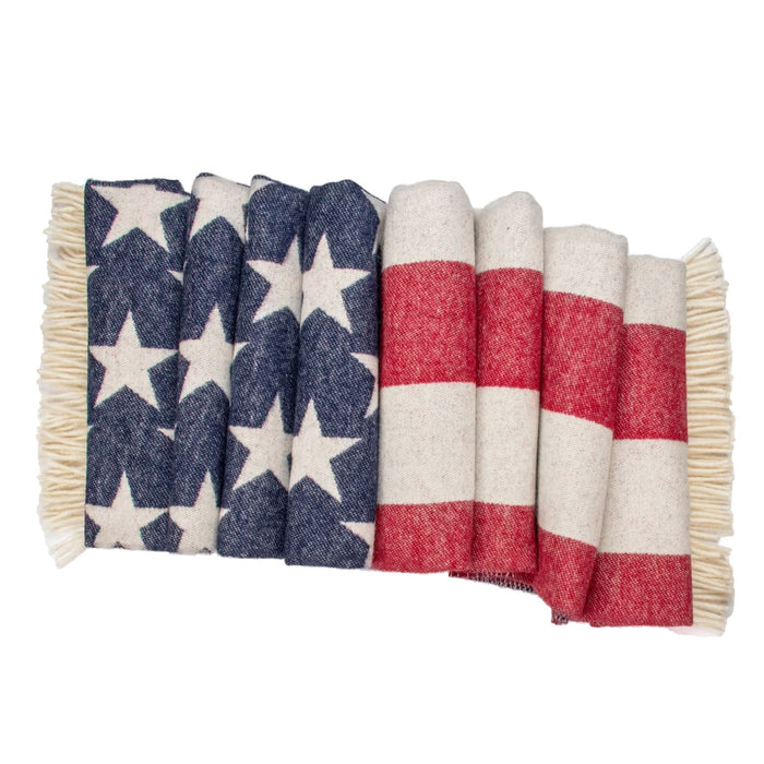 Merino Wool American Flag Throw - PRINCE OF SCOTS LLC - The Shops at Mount Vernon