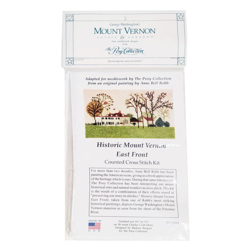 Mount Vernon East Front - Cross Stitch Kit - The Shops at Mount Vernon - The Shops at Mount Vernon
