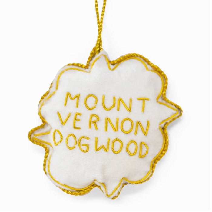 Mount Vernon Embroidered Dogwood Blossom Ornament - ST NICOLAS LTD. - The Shops at Mount Vernon
