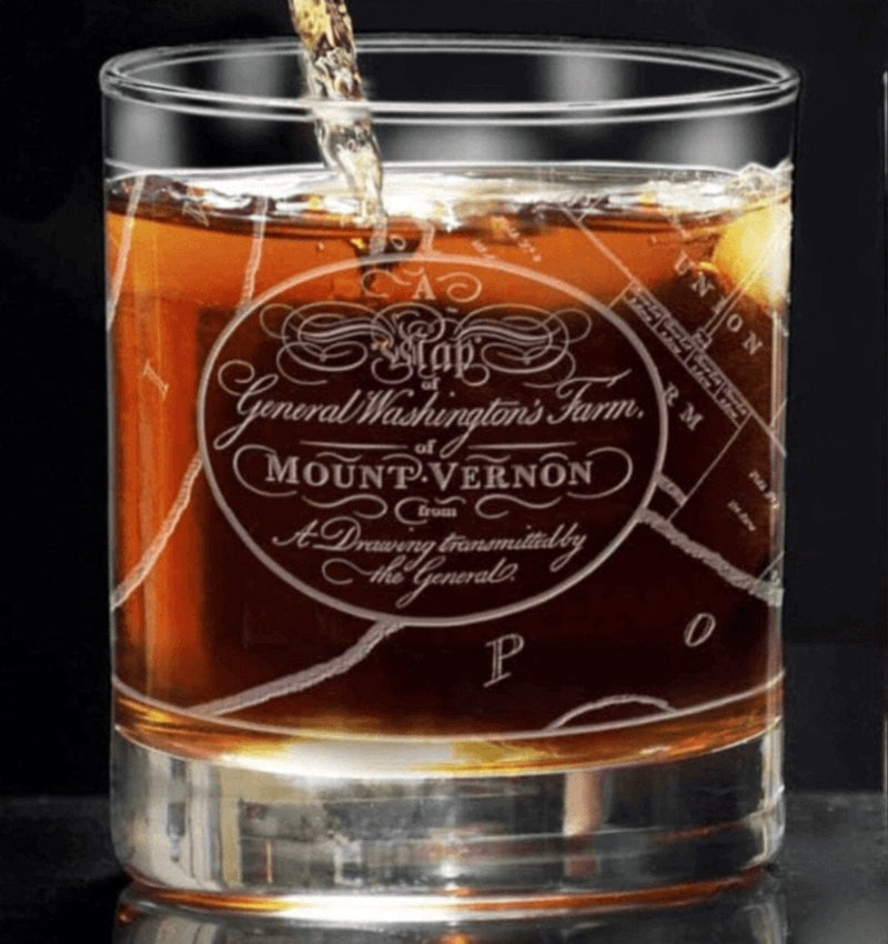 Mount Vernon Map Rocks Glass - The Shops at Mount Vernon