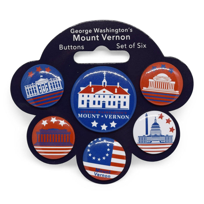 Mount Vernon Monuments Pin-Back Button Set - 250 - The Shops at Mount Vernon