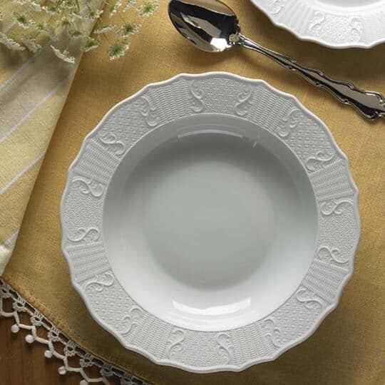 Mount Vernon Prosperity Rim Soup Plate - MOTTAHEDEH & COMPANY, INC - The Shops at Mount Vernon