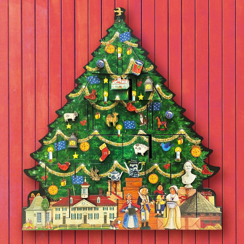 Mount Vernon Wooden Tree Advent Calendar - BYER'S CHOICE, LTD - The Shops at Mount Vernon
