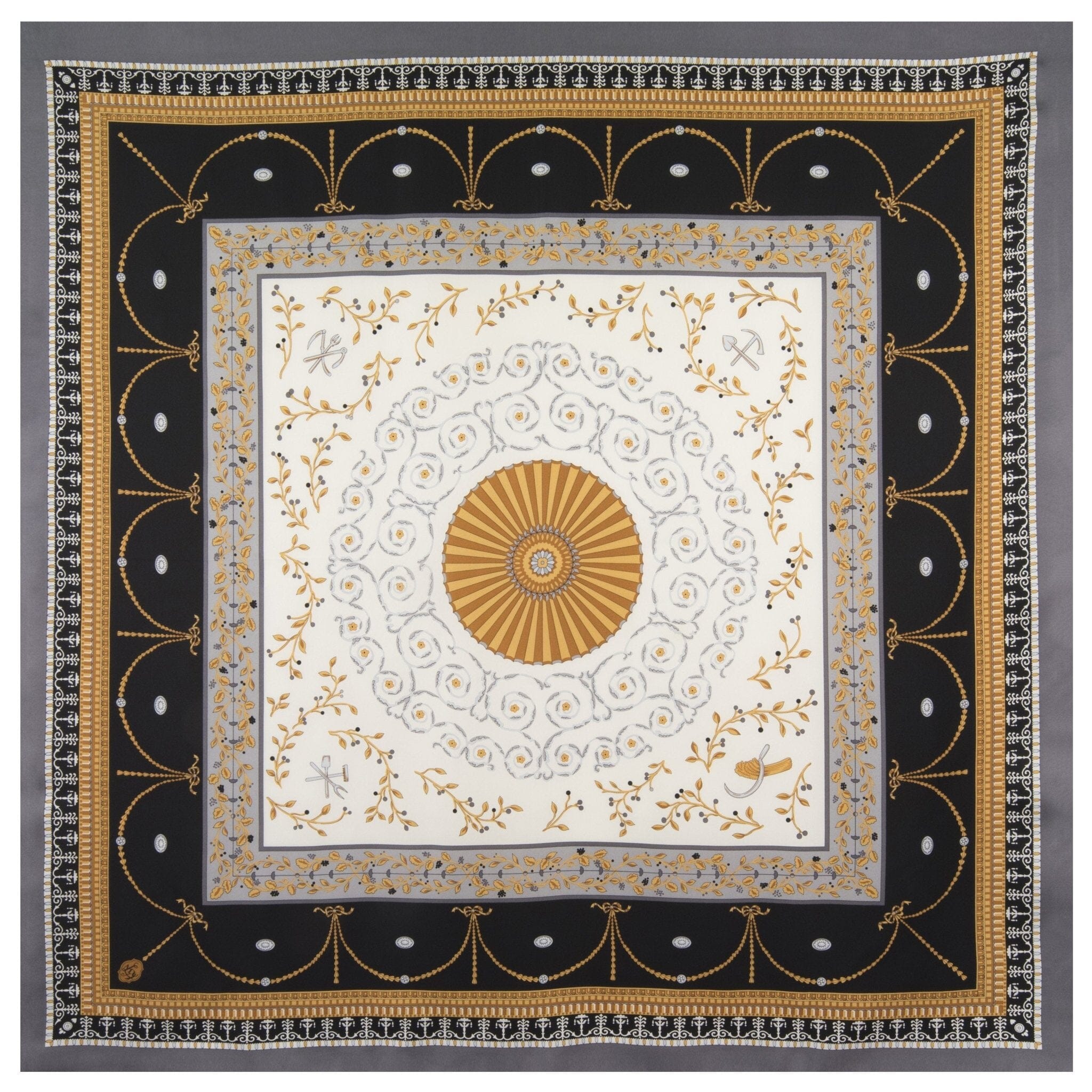 Black Gold Bandana Door Mat, Home Decor