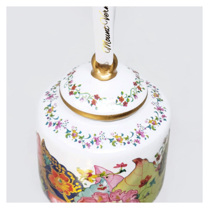 MV Ornament Collection - Porcelain Tobacco Leaf Cylinder - DESIGN MASTER ASSOCIATES - The Shops at Mount Vernon