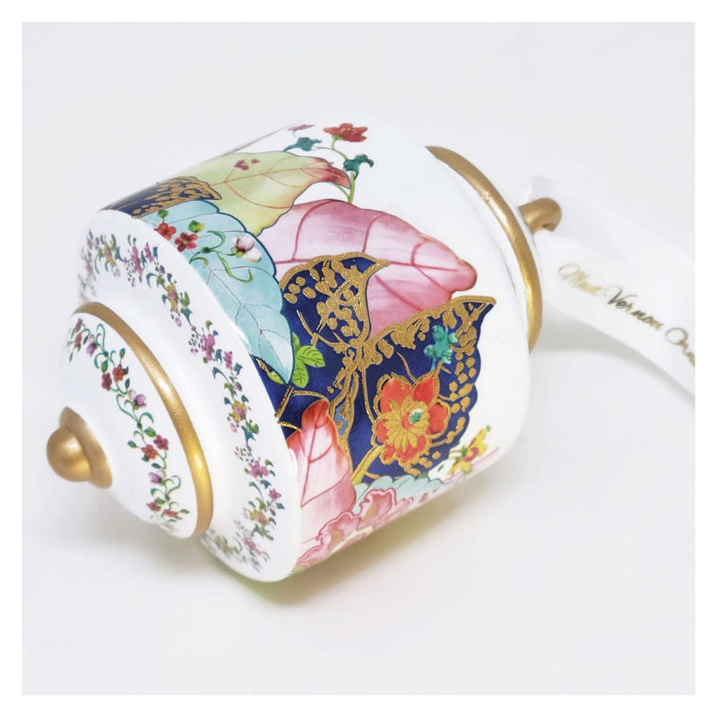 MV Ornament Collection - Porcelain Tobacco Leaf Cylinder - DESIGN MASTER ASSOCIATES - The Shops at Mount Vernon