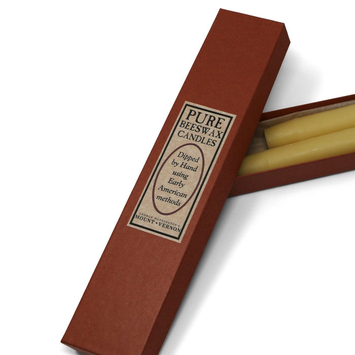 Natural Beeswax 10" Taper Candles - HELSHER HOUSE CANDLE CO - The Shops at Mount Vernon