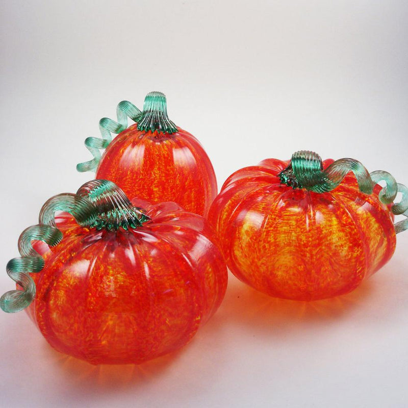 Orange Glass Pumpkin - Squat - The Shops at Mount Vernon
