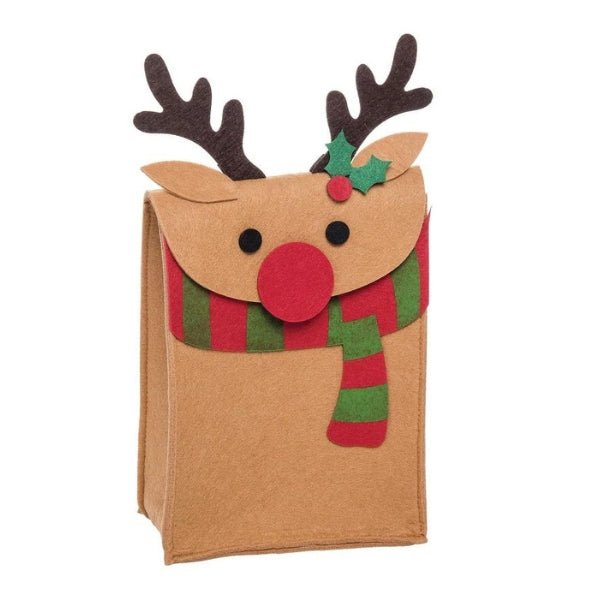 Reindeer Felt Gift Bag - The Shops at Mount Vernon