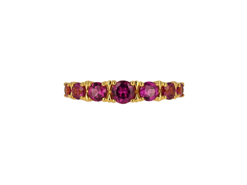 Rhodolite Garnet Graduated Stone Ring - The Shops at Mount Vernon