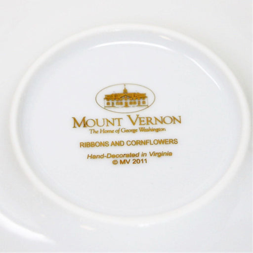 Ribbons & Cornflower 8.5" Dessert Plate - The Shops at Mount Vernon - The Shops at Mount Vernon