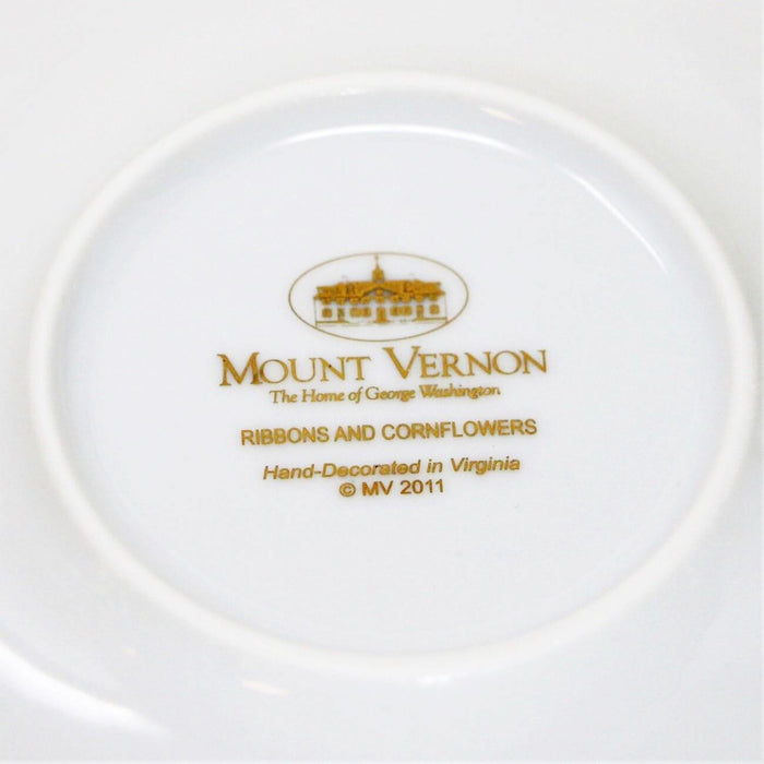Ribbons & Cornflower Cup and Saucer - The Shops at Mount Vernon - The Shops at Mount Vernon