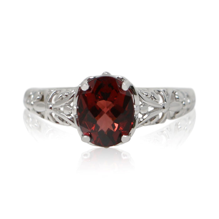 Sterling Silver and Garnet Ring - Color Craft Inc - The Shops at Mount Vernon