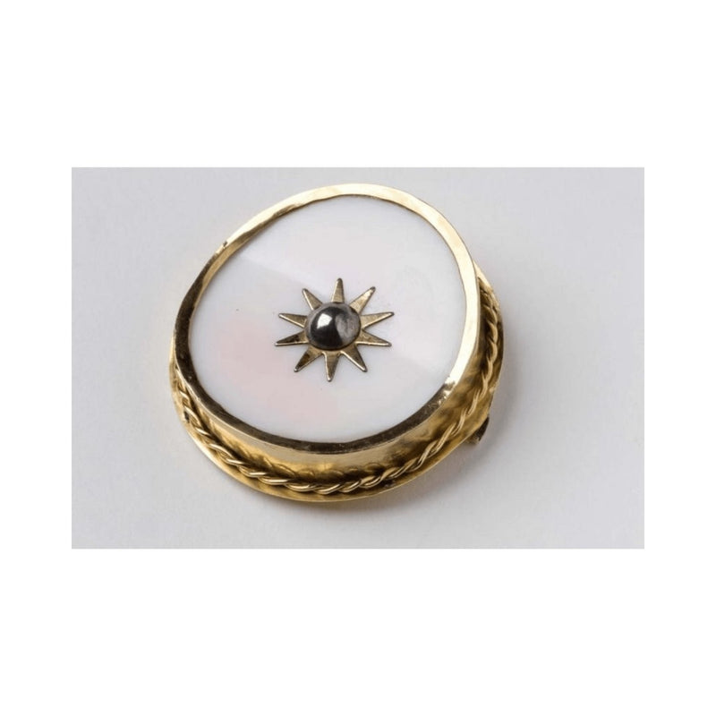 Sterling Silver and Mother of Pearl Star Button Pendant - Color Craft Inc - The Shops at Mount Vernon