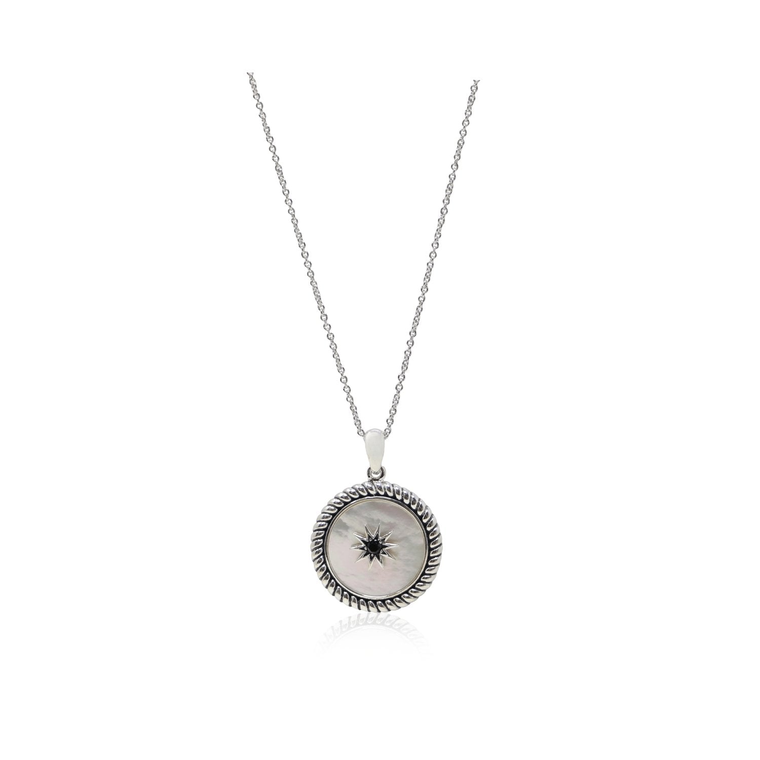 Sterling Silver and Mother of Pearl Star Button Pendant The Shops