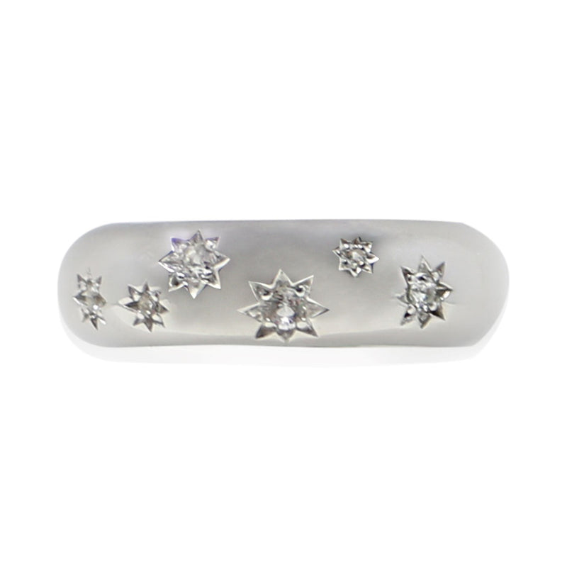 Sterling Silver and White Topaz Ring Star - Color Craft Inc - The Shops at Mount Vernon