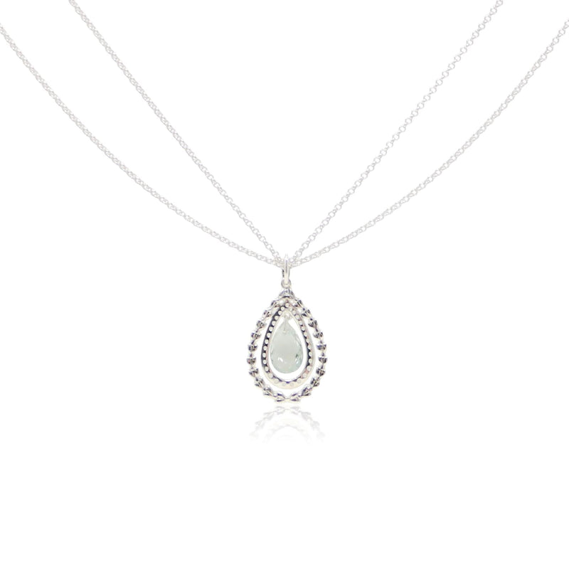 Sterling Silver Beaded Briolette Pendant - Color Craft Inc - The Shops at Mount Vernon